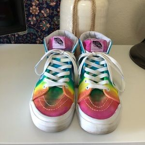Custom tie dye high top vans